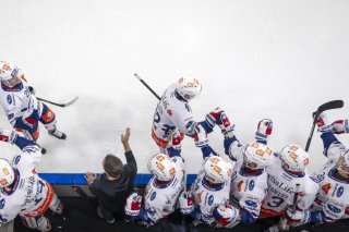 Les Zurich Lions ont tranquillement battu Ajoie vendredi KEYSTONE/GEORGIOS KEFALAS